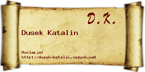 Dusek Katalin névjegykártya